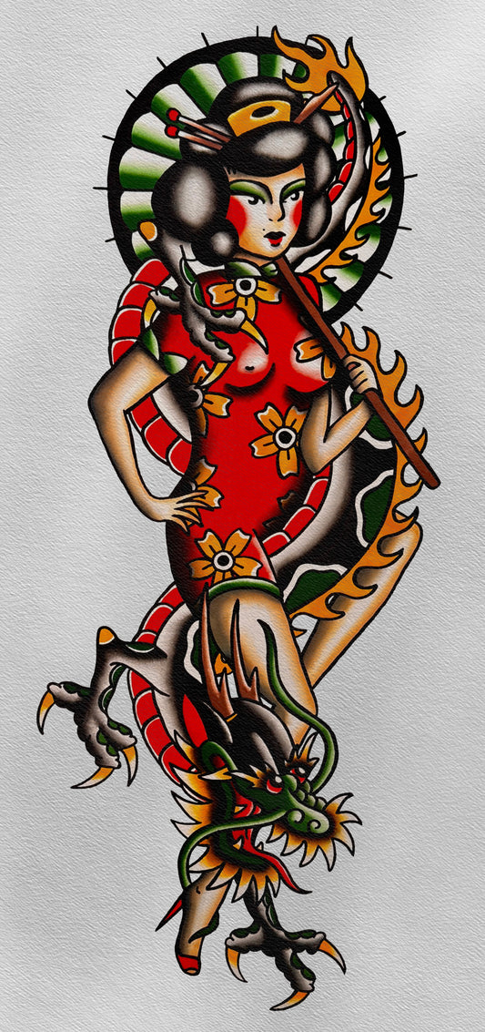 Geisha Pinup print set