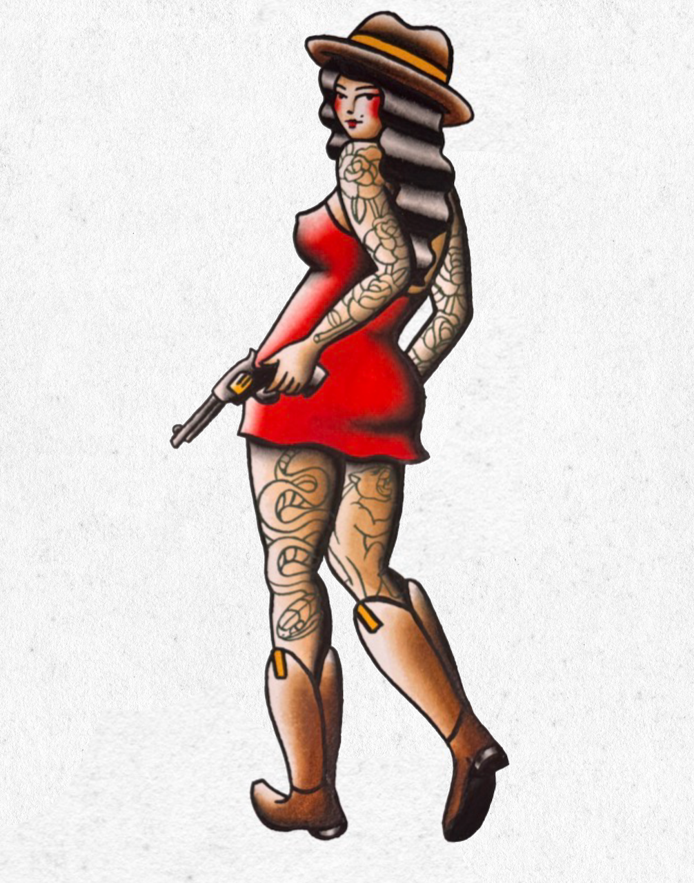Cowgirl Pinup sticker