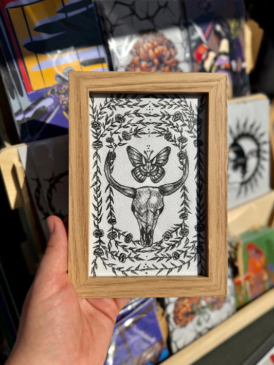 Desert Dwellers No. 1 framed graphite drawing