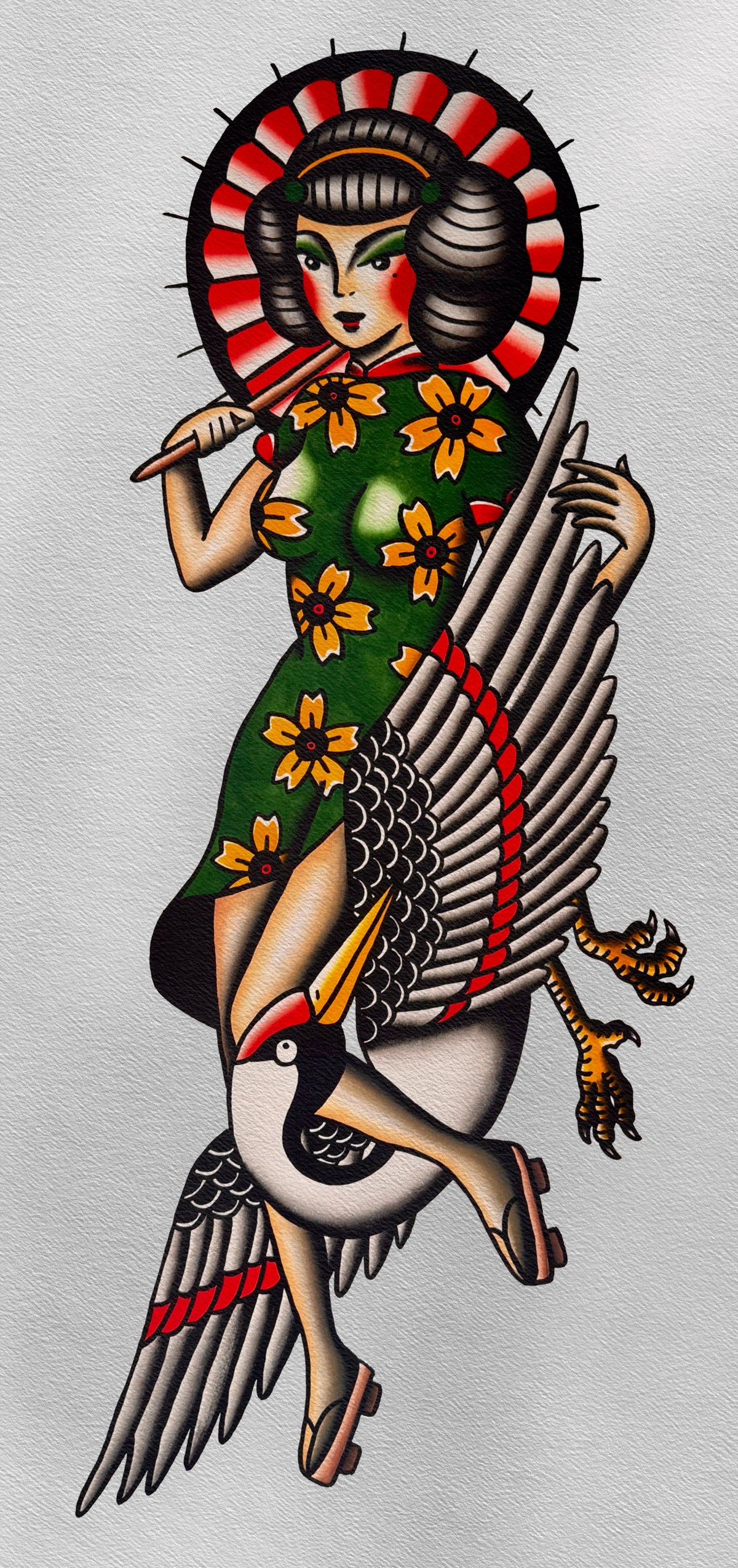 Geisha Pinup print set