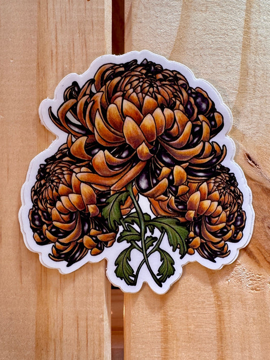 October's Chrysanthemum sticker