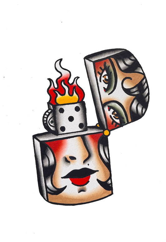 Zippo lighter sticker
