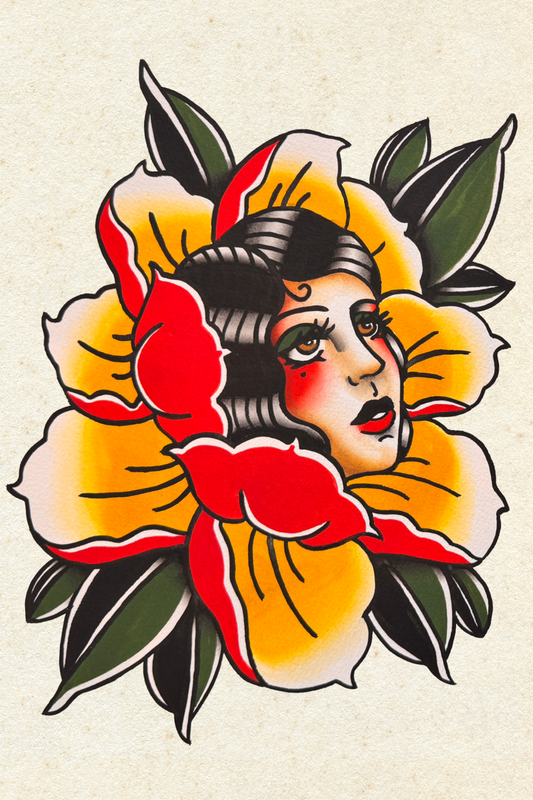 Peony Lady sticker