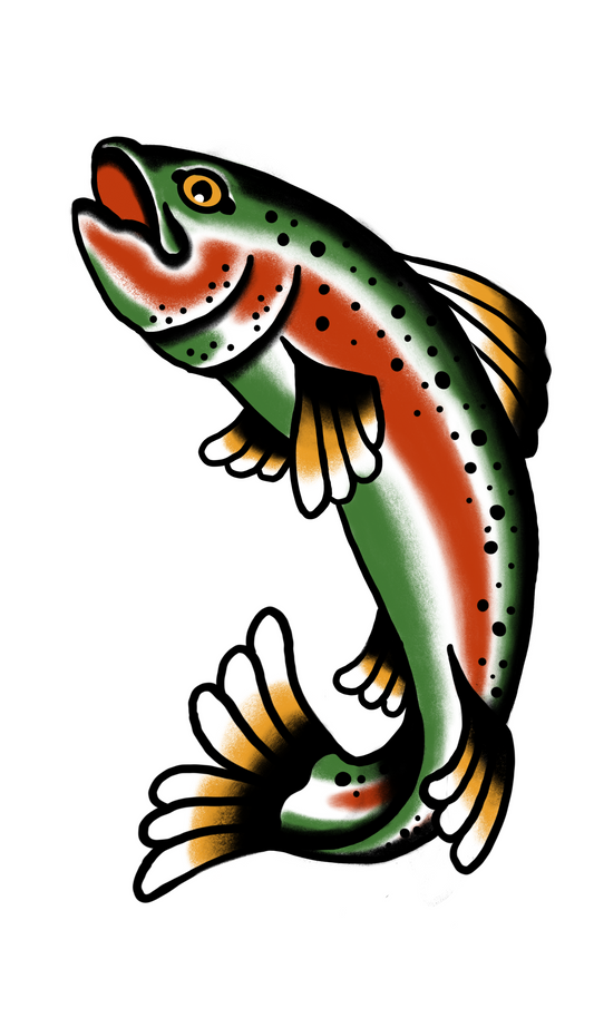 Trout stickers